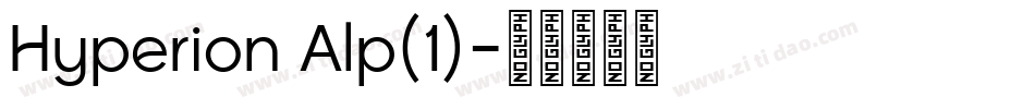 Hyperion Alp(1)字体转换